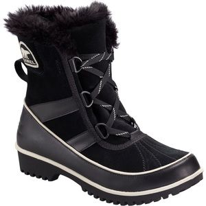 Sorel Women's Tivoli II Black Leather Suede Boots